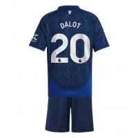 Camisa de time de futebol Manchester United Diogo Dalot #20 Replicas 2º Equipamento Infantil 2024-25 Manga Curta (+ Calças curtas)